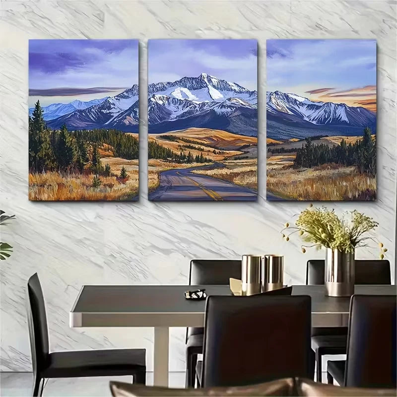3pcs Mount Evans Travel Print Metal Print Ready to Hang Art