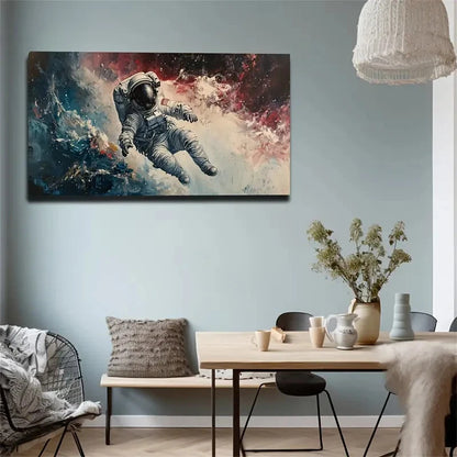 Astronaut In Colourful Clouds Wall Art Canvas Office Home Room Framed 120x60cm