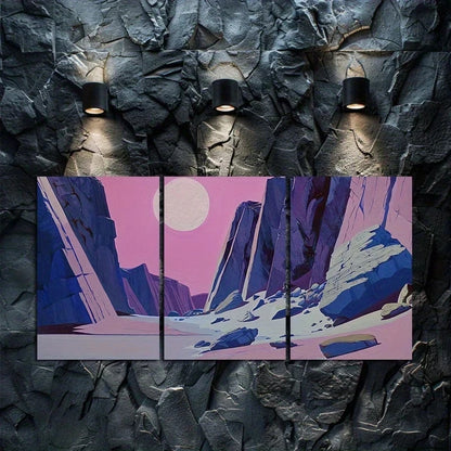 3pcs Desert & Gobi Scenery Oil Paintings Metal Print Ready to Hang Art - Bella Home Decor