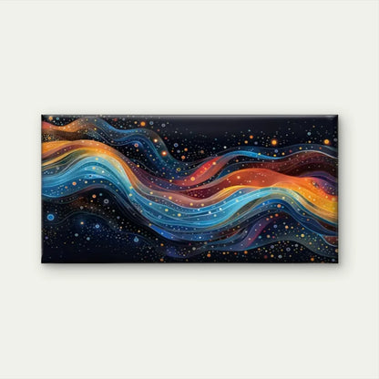 Colorful Waves Abstract Line Wall Art Canvas Office Home Room Framed 120x60cm