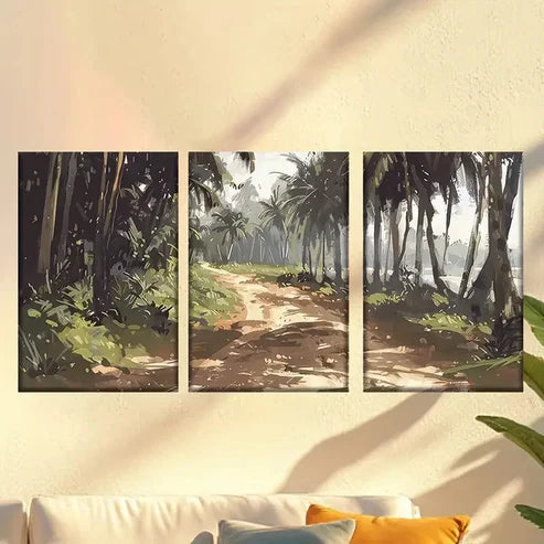 3pcs Abstract And Charming Road Wall Art Canvas Unframed - High Quality Print 100% Australian Made Wall Canvas