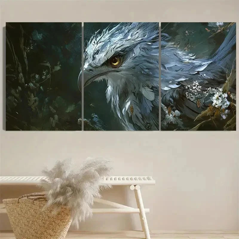 3pcs Barocco Bird Wall Art Set Canvas Framed 60x90cm - High Quality Print 100% Australian Made Wall Canvas Ready to Hang - Bella Home Decor
