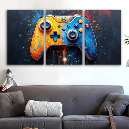 3pcs Video Game Xbox Controller Wall Art Set Canvas Framed 60x90cm - High Quality Print 100% Australian Made Wall Canvas Ready to Hang - Bella Home Decor