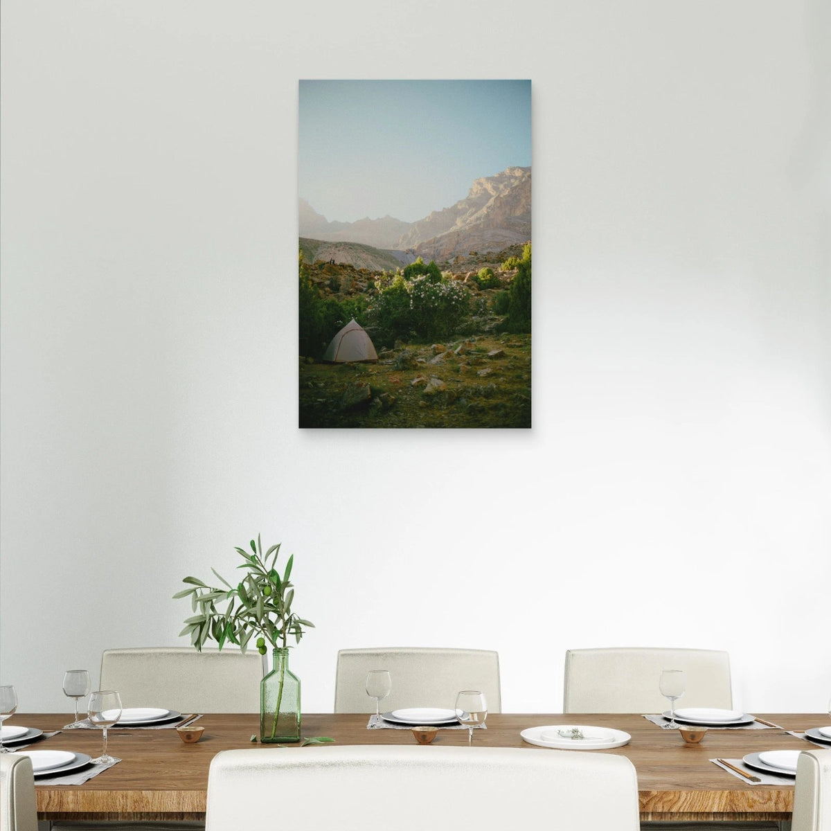 Mountain Camping Outdoor Wilderness Hiking Photography 40x60cm Metal Print Ready to Hang