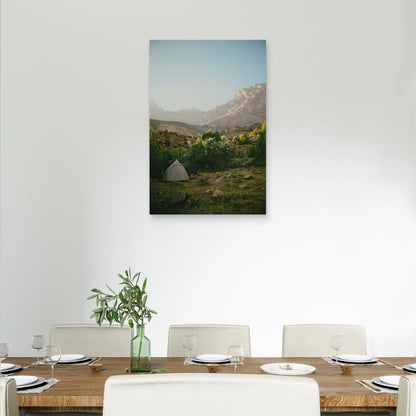 Mountain Camping Outdoor Wilderness Hiking Photography 40x60cm Metal Print Ready to Hang