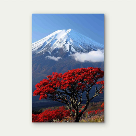 Mount Fuji With Snow Capped Peak 40x60cm Metal Print Ready to Hang