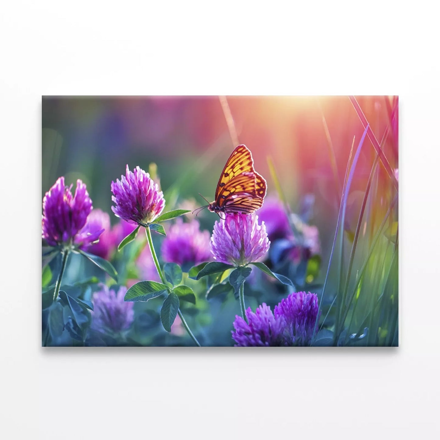 Spring Wild Flowers & Butterfly Wall Art Decor 100% Australian Made - Bella Home Decor