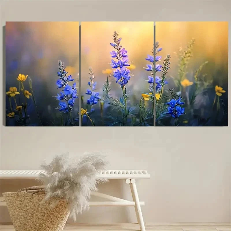 3pcs Wilderness Flower Wall Art Set Canvas Framed 60x90cm - High Quality Print 100% Australian Made Wall Canvas Ready to Hang - Bella Home Decor