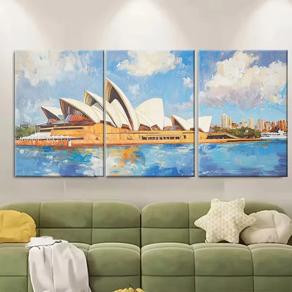 3pcs Sydney Opera House Metal Print Ready to Hang Art