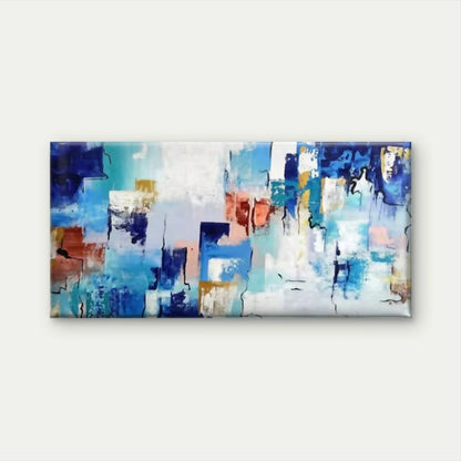 Abstract Colorful Blocks Wall Art Canvas Office Home Room Framed 120x60cm