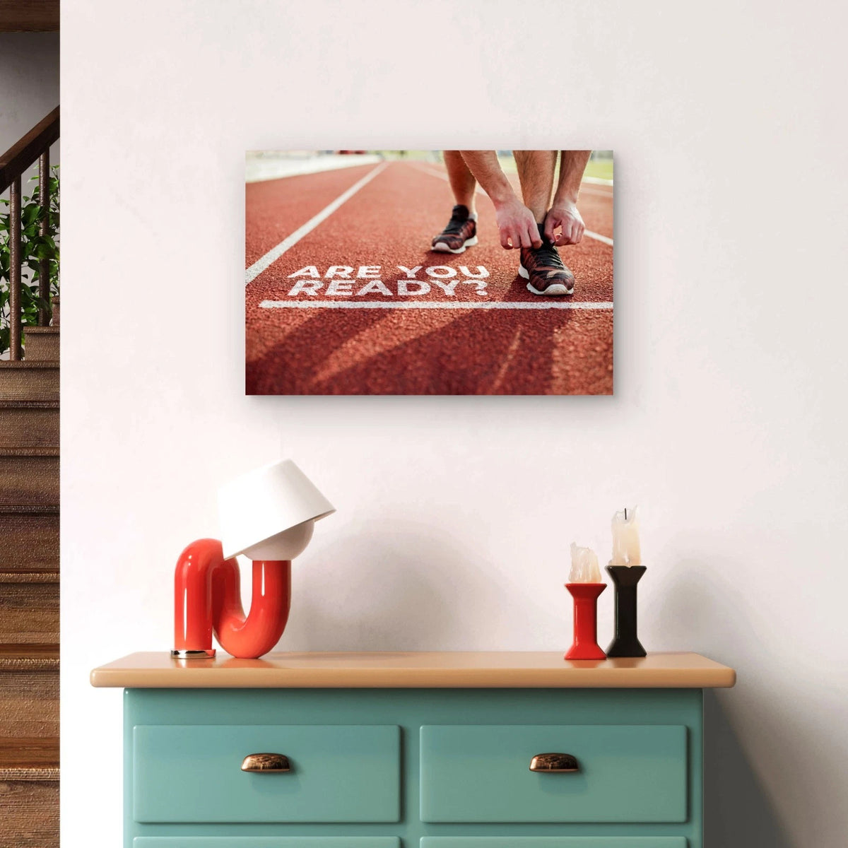 "Are You Ready" Track and Field 5mm thick Plastic Poster Ready to Hang 90x60cm