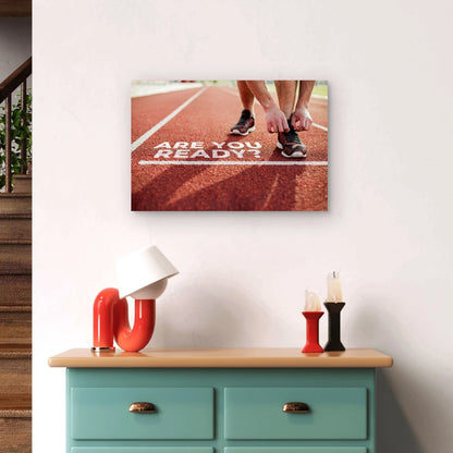 "Are You Ready" Track and Field 5mm thick Plastic Poster Ready to Hang 90x60cm