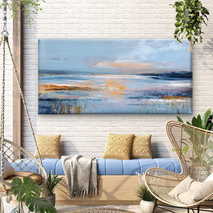 Colorful Textured Abstract Landscape Wall Art Canvas Office Home Room Framed 120x60cm - Bella Home Decor