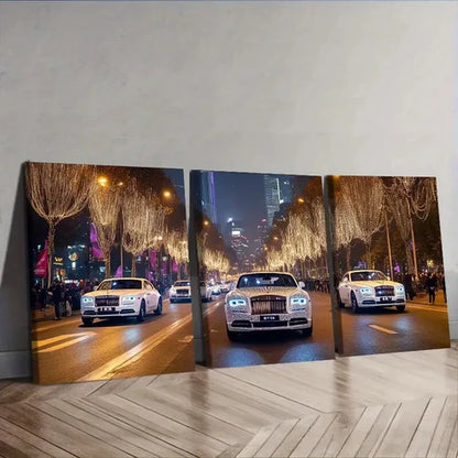 3pcs Sports Cars in the City Wall Art Set Wall Art Canvas Unframed – High Quality Print 100% Australian Made Wall Canvas - Bella Home Decor
