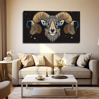 Bohemian Style Abstract Animal Wall Art Canvas Office Home Room Framed 120x60cm