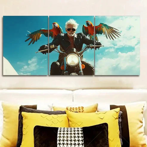 3pcs Free Old for Man (6) Wall Art Canvas Unframed - High Quality Print 100% Australian Made Wall Canvas - Bella Home Decor