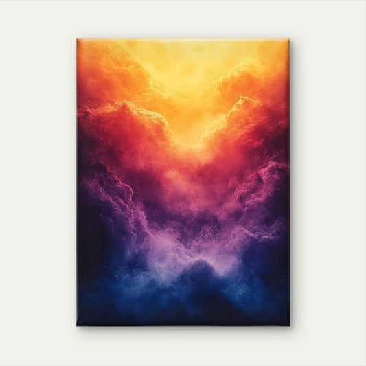 Vibrant Aura Gradient 60x90cm Metal Print Ready to Hang