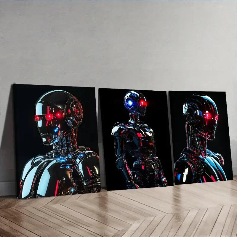 3pcs Astronauts on the Moon (16) Wall Art Canvas Unframed - High Quality Print 100% Australian Made Wall Canvas - Bella Home Decor