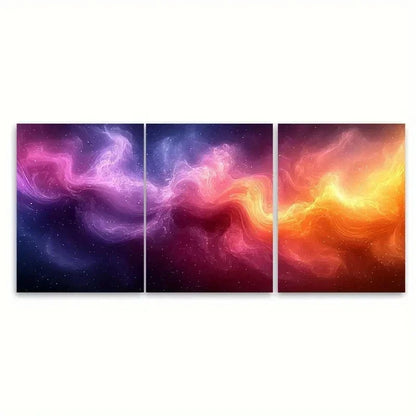 3pcs Vibrant Abstract Flowing Design J  Wall Art Set Canvas Framed 40x60cm - High Quality Print 100% Australian Made Wall Canvas Ready to Hang - Bella Home Decor