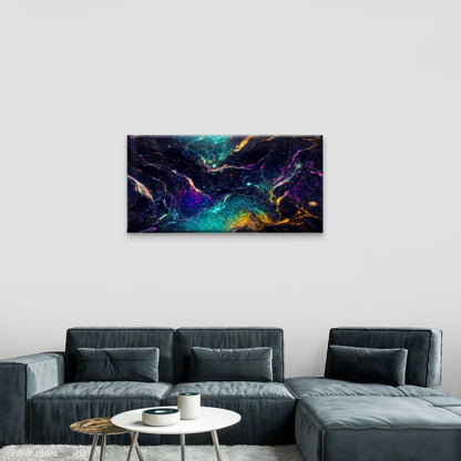 Abstract Galaxy and Starry Space Wall Art Canvas Office Home Framed 120x60cm