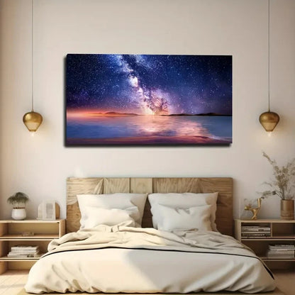 Galaxy And Night Sky Wall Art Canvas Office Home Room Framed 120x60cm