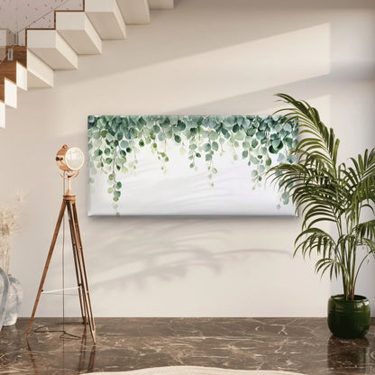 Green Leaves Botanical Wall Art Canvas Office Home Room Framed 120x60cm - Bella Home Decor