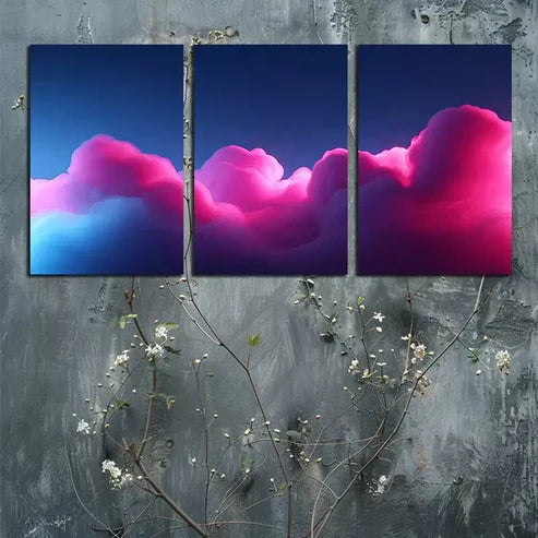 3pcs Beautiful Sky Wall Art Canvas Unframed - High Quality Print 100% Australian Made Wall Canvas - Bella Home Decor