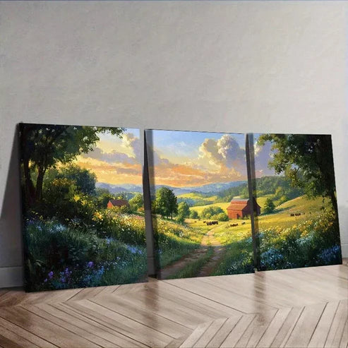 3 PCS Rural Scene Nature Wall Art Set Canvas Unframed - High Quality Print 100% Australian Made Wall Canvas