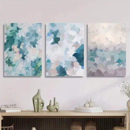 3pcs Color Abstract Painting Wall Art Set Canvas Unframed - High Quality Print 100% Australian Made Wall Canvas - Bella Home Decor