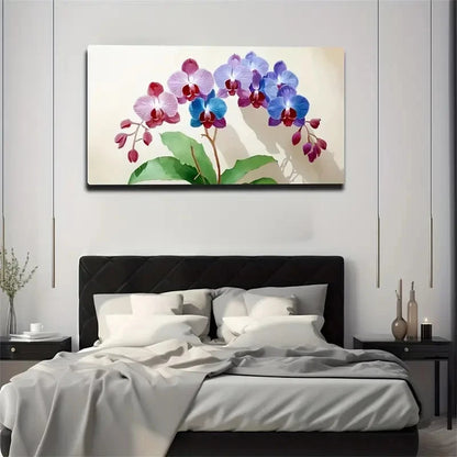 Vibrant Orchid Modern Wall Art Canvas Office Home Room Framed 120x60cm