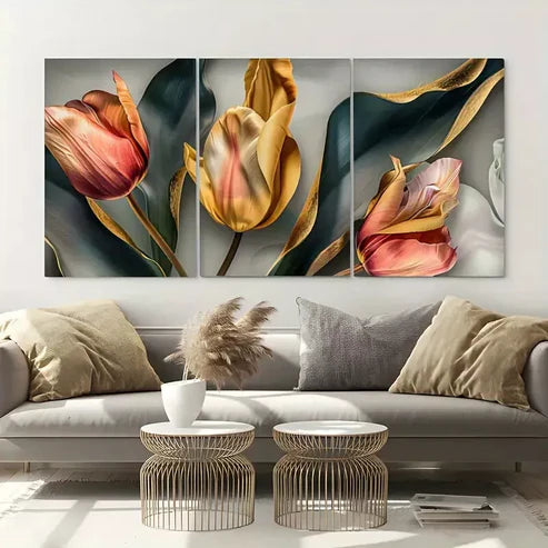 3pcs Mid Century Modern Sage Green Canvas Framed 60x90cm - High Quality Print 100% Australian Made Wall Canvas Ready to Hang