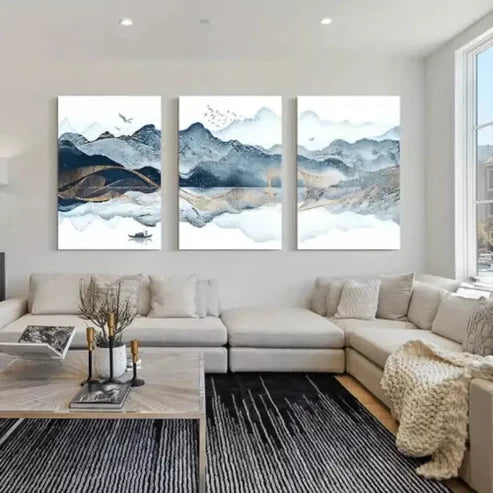 3pcs Abstract Watercolor \Art Set Canvas Unframed - High Quality Print 100% Australian Made Wall Canvas