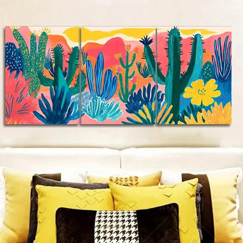 3pcs Luxurious, Mushroom Garden Wall Art Set Canvas Unframed - High Quality Print 100% Australian Made Wall Canvas