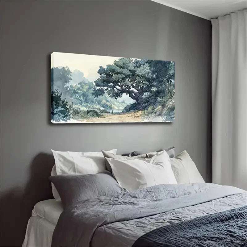 Under A Huge Tree Nature Deco Wall Art Canvas Office Home Room Framed 120x60cm - Bella Home Decor