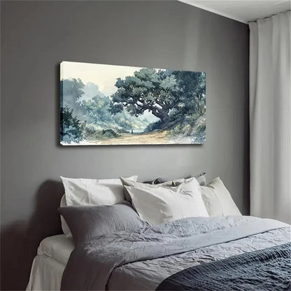 Under A Huge Tree Nature Deco Wall Art Canvas Office Home Room Framed 120x60cm - Bella Home Decor