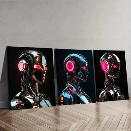 3pcs Astronauts on the Moon (19) Wall Art Canvas Unframed - High Quality Print 100% Australian Made Wall Canvas - Bella Home Decor