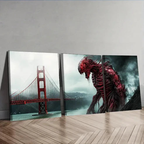 3pcs Dissecting Alien Life Wall Art Canvas Unframed - High Quality Print 100% Australian Made Wall Canvas - Bella Home Decor