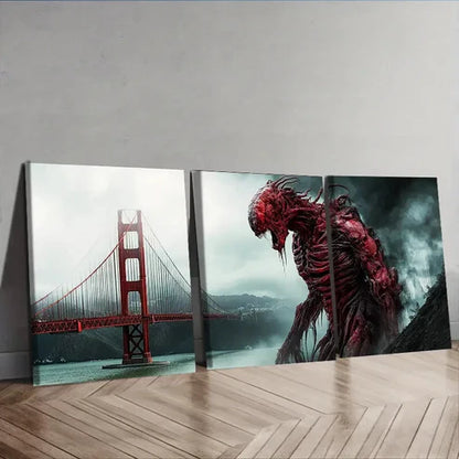 3pcs Dissecting Alien Life Wall Art Canvas Unframed - High Quality Print 100% Australian Made Wall Canvas - Bella Home Decor