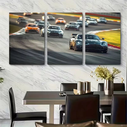 3pcs Silverstone Circuit Print Metal Print Ready to Hang Art