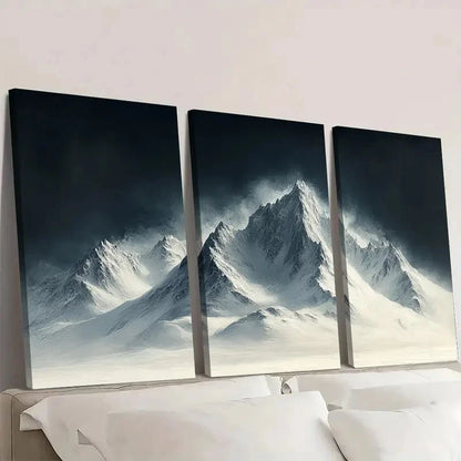 3pcs Alpine Echoes Minimalist Mountain uy    Wall Art Set Canvas Framed 60x90cm - High Quality Print 100% Australian Made Wall Canvas Ready to Hang - Bella Home Decor