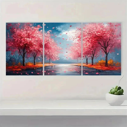3pcs Abstract Blossom Trees Floral Perfect Wall Art Set Canvas Framed 60x90cm - High Quality Print 100% Australian Made Wall Canvas Ready to Hang - Bella Home Decor