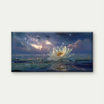 Enchanting Lotus Flower Sea Wall Art Canvas Office Home Room Framed 120x60cm