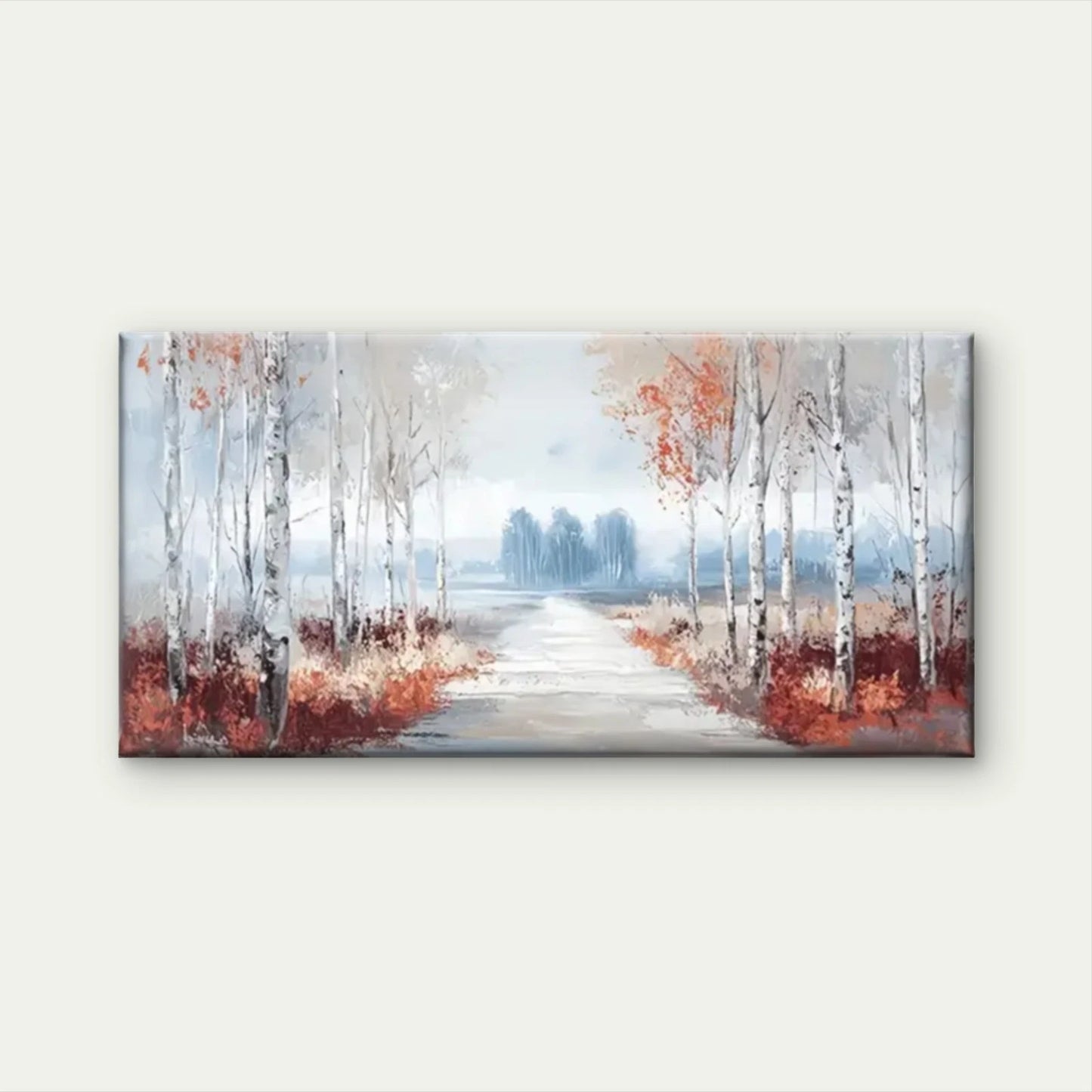 A Path Through The Forest Wall Art Canvas Office Home Room Framed 120x60cm