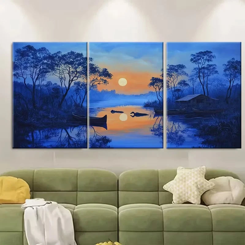 3pcs Australian Kimberley at Blue Hour Metal Print Ready to Hang Art - Bella Home Decor