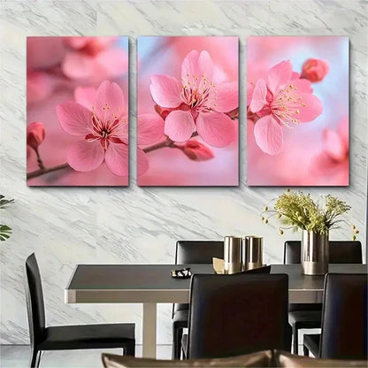3pcs Delicate Floral Spring Decor Perfect Wall Art Set Canvas Framed 50x70cm - High Quality Print 100% Australian Made Wall Canvas Ready to Hang - Bella Home Decor