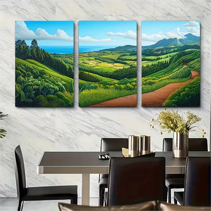 3pcs Terra Nostra Park Art Sao Miguel Metal Print Ready to Hang Art