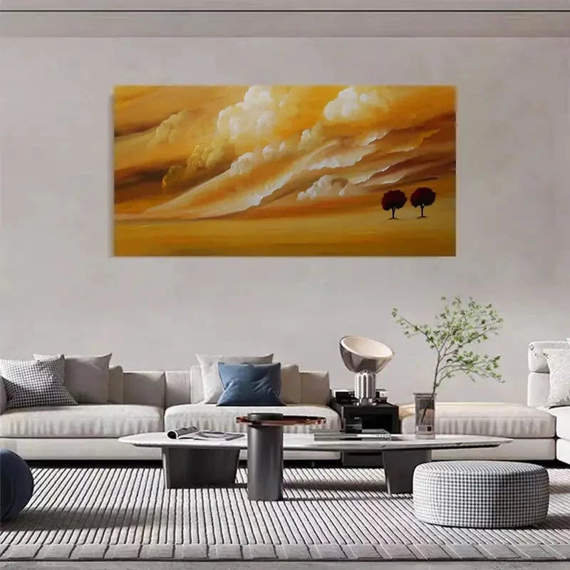 Desert Tree Of Life Abstract Wall Art Canvas Office Home Room Framed 120x60cm