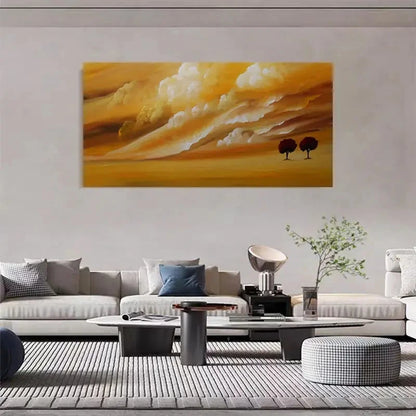 Desert Tree Of Life Abstract Wall Art Canvas Office Home Room Framed 120x60cm