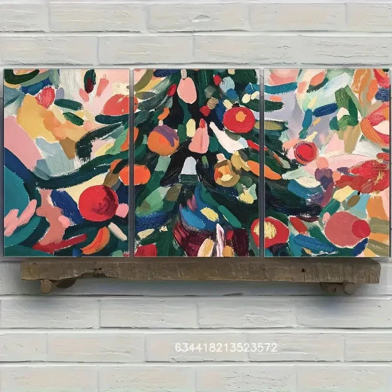 3pcs Abstract Wall Art Posters Colorful Metal Print Ready to Hang Art - Bella Home Decor