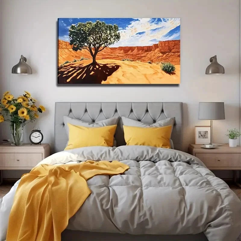 Vibrant Tree Of Life Modern Wall Art Canvas Office Home Room Framed 120x60cm